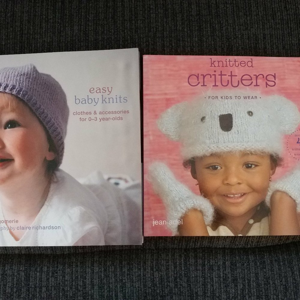 2 Knitting Books Knitted Critters &  Easy Baby Knits